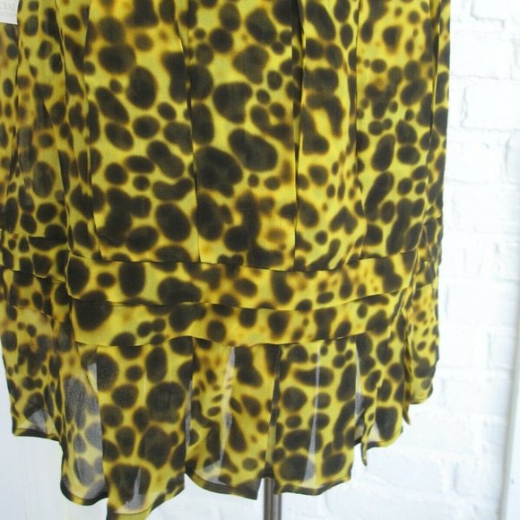 Versace 100% Silk Ruffle Tiered Top Size M - Picture 6 of 8